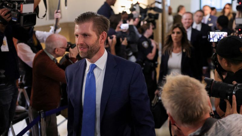 Ex-Trump Org. executive testifies that Eric Trump led him to inflate values of some properties