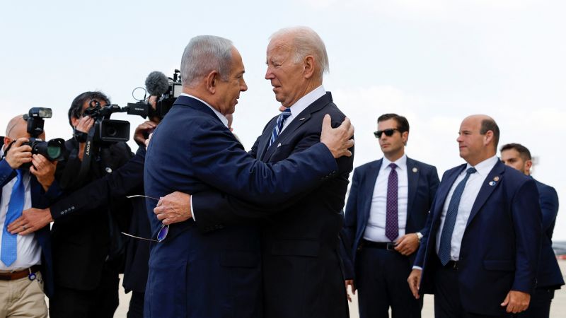 Biden, in Israel, says hospital blast appears to be done by 'the other team'